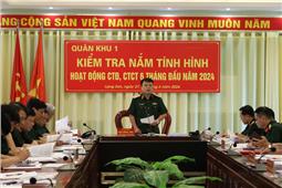 Quân khu kiểm tra, nắm tình hình hoạt động công tác Đảng, công tác chính trị 6 tháng đầu năm 2024